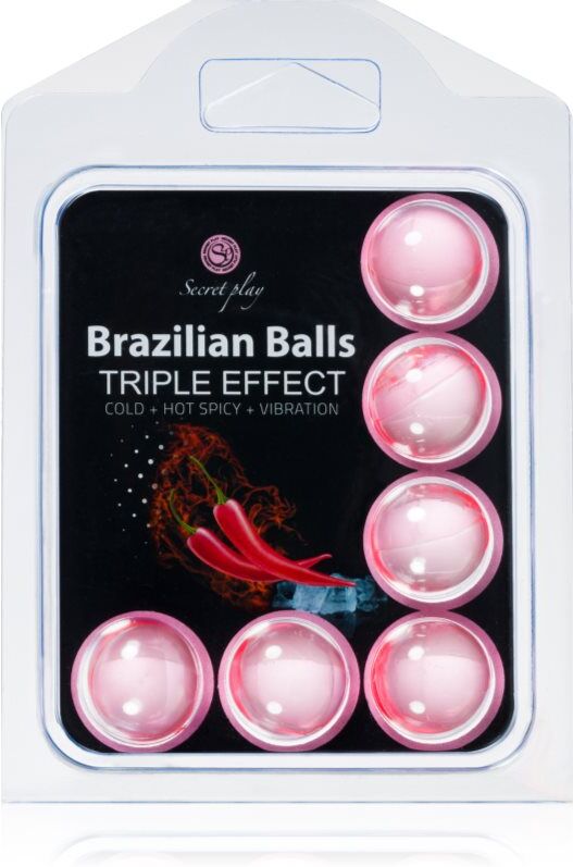 Secret play Brazilian 6 Balls Set Triple Effect huile de massage 24 g