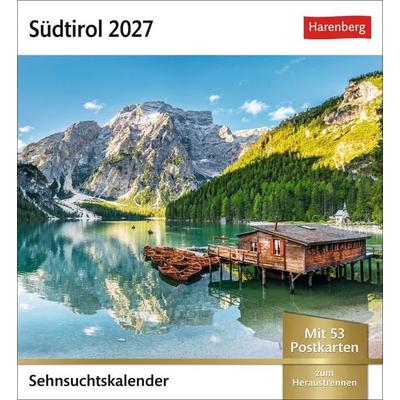 Südtirol Sehnsuchtskalender 2027 - Wochenkalender mit 53 Postkarten