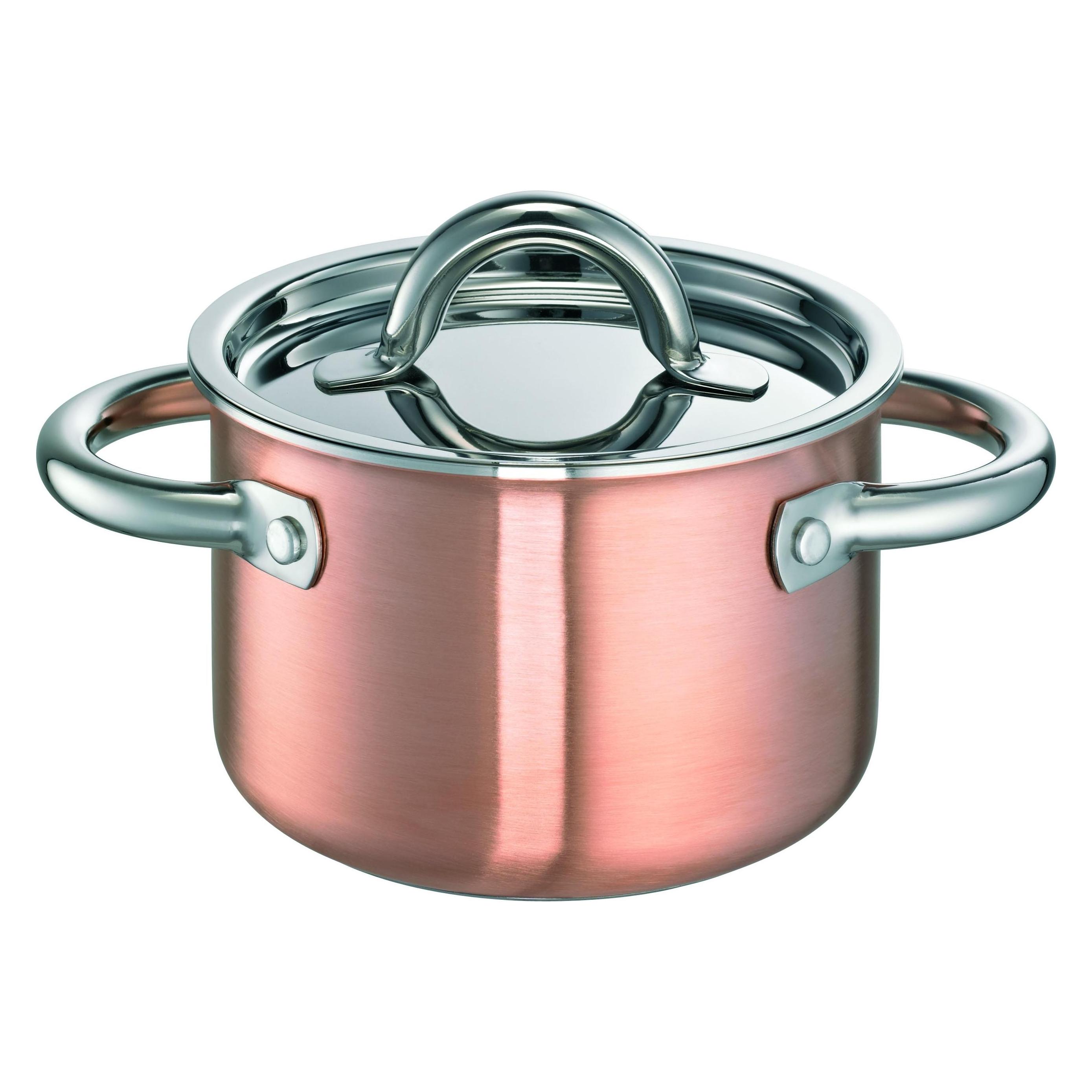 Schulte-Ufer Fleischtopf De Luxe i Kupfer (Kochtopf, Aluminium, Kupfer, 16 x 11 cm) (9510-16 i)