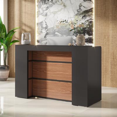 1Easylife 63 Inch Reception Desk with LED Lights for Store Office