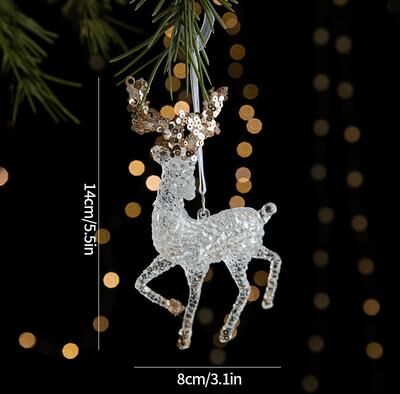 Rare Purchases Christmas Tree Ornaments Hanging, Acrylic Crystal Pendant, Snowflake Ornaments , Home Decoration Xmas Gifts s3