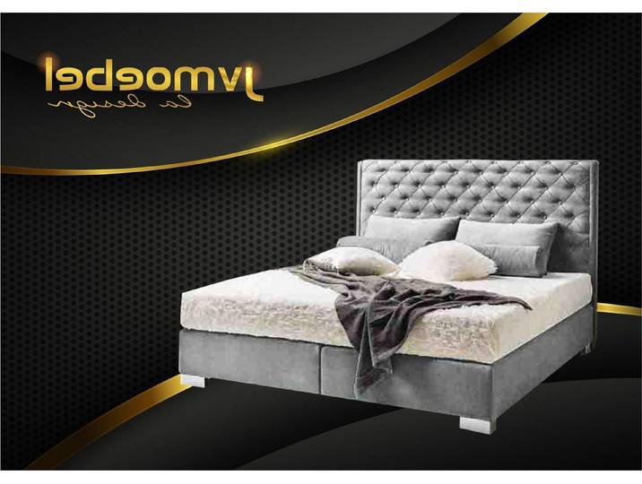 Xlmoebel Boxspringbett Chesterfield Bett aus Textil für modernes Schlafzimmerdesign (Chesterfield Boxspringbett), Made in Europa