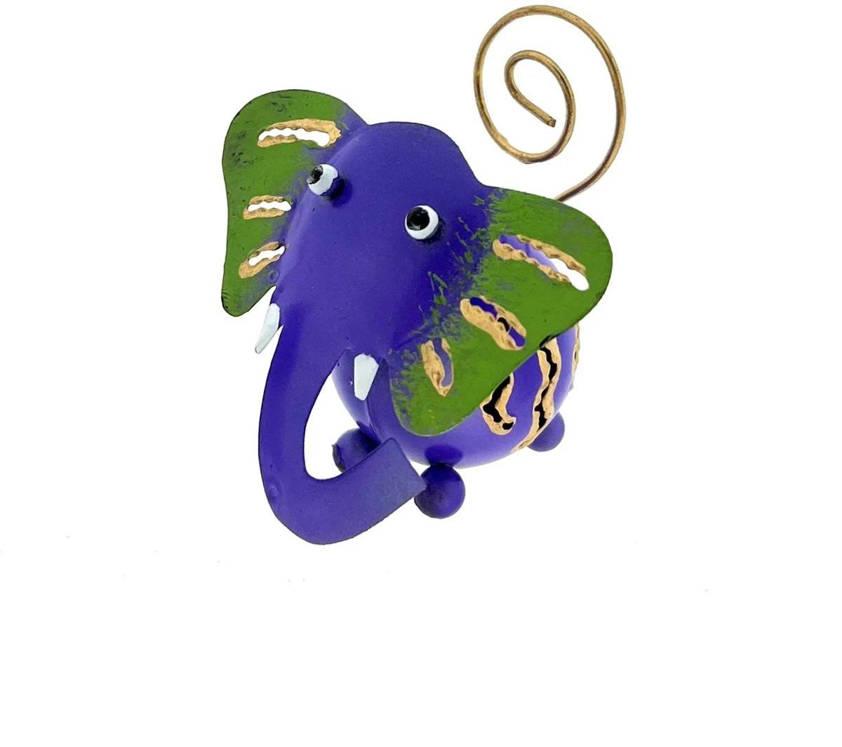 Pascalle Metalen Olifant Foto of Kaarthouder - Paars