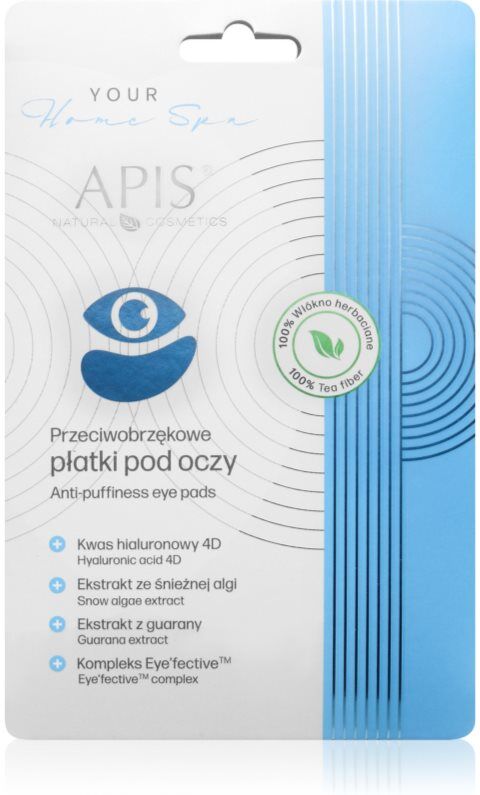 Apis Natural Cosmetics Home Spa eye mask to treat swelling and dark circles 1 pair