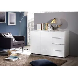 rauch ORANGE Kommode Aldono Glas Weiß