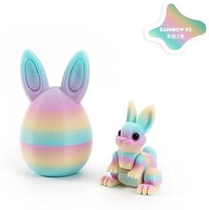 Inspire Select 3D Printed Easter Rabbit Ornament Cute Bunny Egg Desktop Decor For Kids Gift r