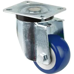 BS Rollen, Möbelrollen, Lenkrolle D.80mm Trgf.170kg Lenkrollen PU Platte L105xB85mm Farbe Rl.grün