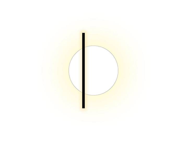 s.luce Led-Wandlampe Artus Weiß Ø 30cm, Metall, Rund, LED integrated, 30x30x30 cm, Lampen & Leuchten, Innenbeleuchtung, Wandleuchten