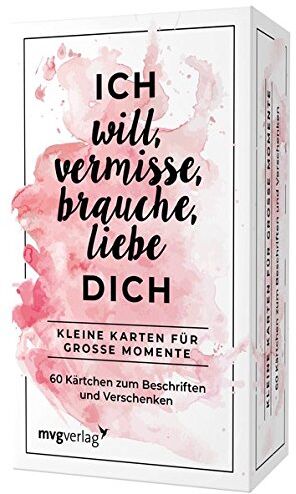Ich will, vermisse, liebe, brauche dich: Kleine Karten für große Momente. 60 Kärtchen zum Beschriften und Verschenken - Preis vom 07.10.2026 11:45:10 h