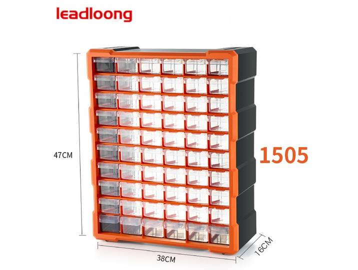 LEADLOONG 60 grilles vis pièces boîte de rangement type tiroir accessoires transparents classification grille pièces armoire boîte à outils