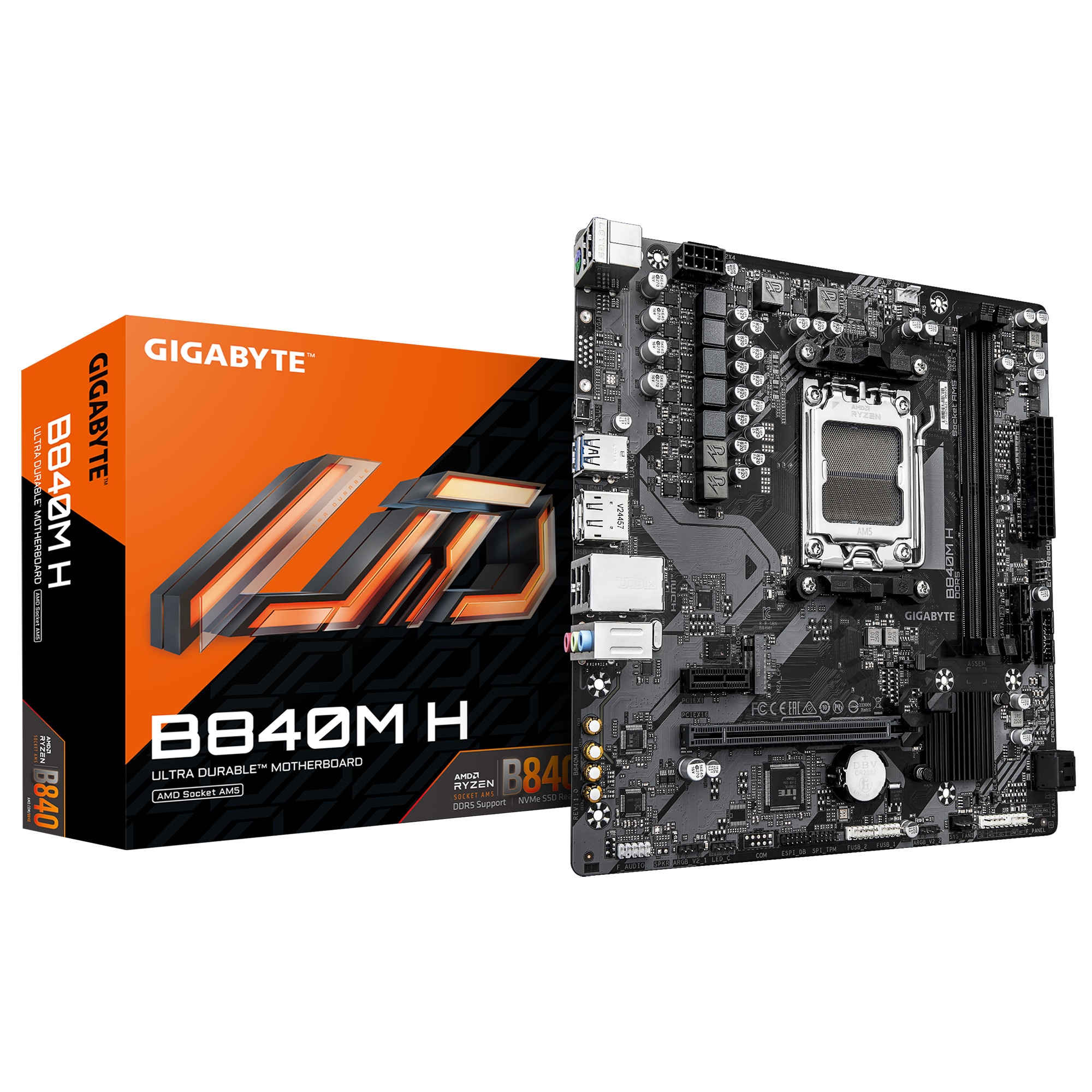 GIGABYTE B840M H mATX Mainboard - Sockel AM5