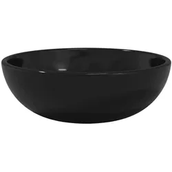 vidaXL Waschbecken Hartglas 35x12 cm Schwarz