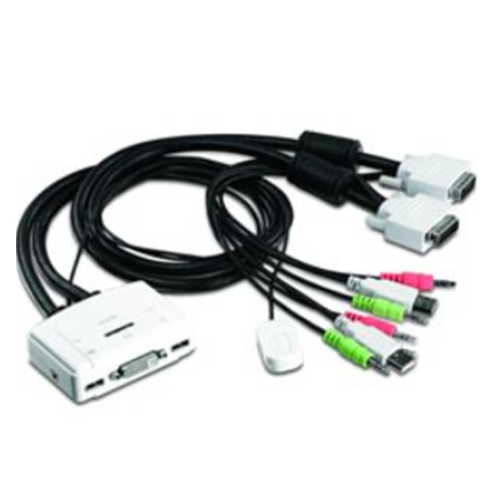 Trendnet TK-214i KVM Switch 2-port DVI mit Audio (TK-214i)