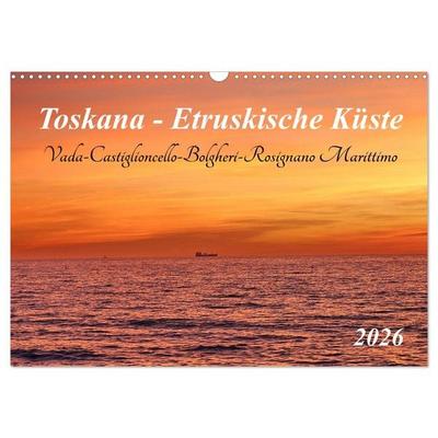 Toskana - Etruskische Küste (Wandkalender 2026 DIN A3 quer), CALVENDO Monatskalender