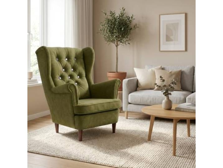 Family Meble Ohrensessel Gaja Aura – skandinavischer Sessel – Variante Gaja Monolit 38