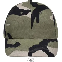 SOLS Unisex 6-Panel Baseball Kappe Klassische Cap 88100 camo one size