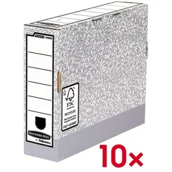 Bankers Box System Ablagebox schmal - 10 Stück mehrfarbig