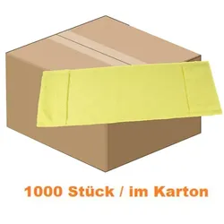 Helome Microfaser Einwegmopp, 40cm, 1000 Stück in Karton gelb, mit Taschen, für schnelle und hygienische Reinigung