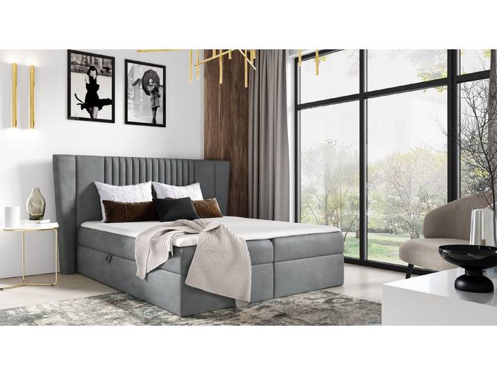 MF Design Boxspringbett Boxspringbett SPARK mit Bettkasten und Federautomatik, Vorhanden