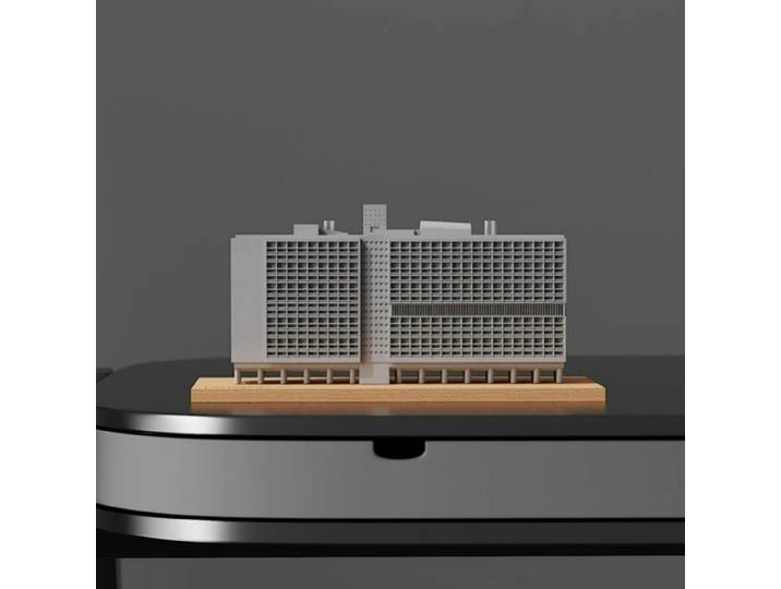 Modèle d'appartement Le Corbusier Marseille en béton, décoration de bureau architecturale, Unité d'Habitation, ornement de maison, bâtiment miniature