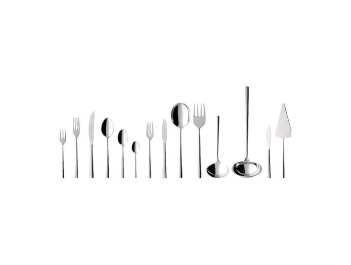 Villeroy & Boch - Piemont Ménagère Couverts 113 Pièces pour 12 Personnes Argent\, Garanti Lave-Vaisselle\, Couverts INOX\, Ensemble Couvert Platine\, Set de Couverts de Table\, Acier Inoxydable