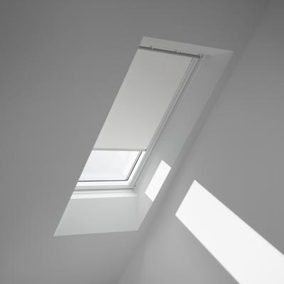 Verdunklungsrollo VELUX "DKL MK12 1025SWL", weiß (weiß, weiß), MK12, stufenlos positionierbar, Aluminium, Polyester, Rollos, Verdunklungsrollo, weiße Führungsschienen & Griffleiste