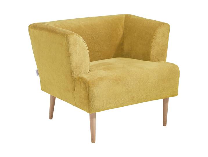 Hom`in Sessel, Gelb, Holz, Buche, massiv, 85x71x80 cm, Stoffauswahl, Wohnzimmer, Sessel, Sonstige Sessel