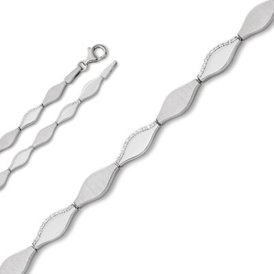 Silberkette ONE ELEMENT "Zirkonia Halskette aus 925 Silber" Gr. 42, silber, Halsketten, Damen, 42, Silber 925 (Sterlingsilber), Silberkette, Persönlicher Akzent – schlicht, modern, aussagekräftig