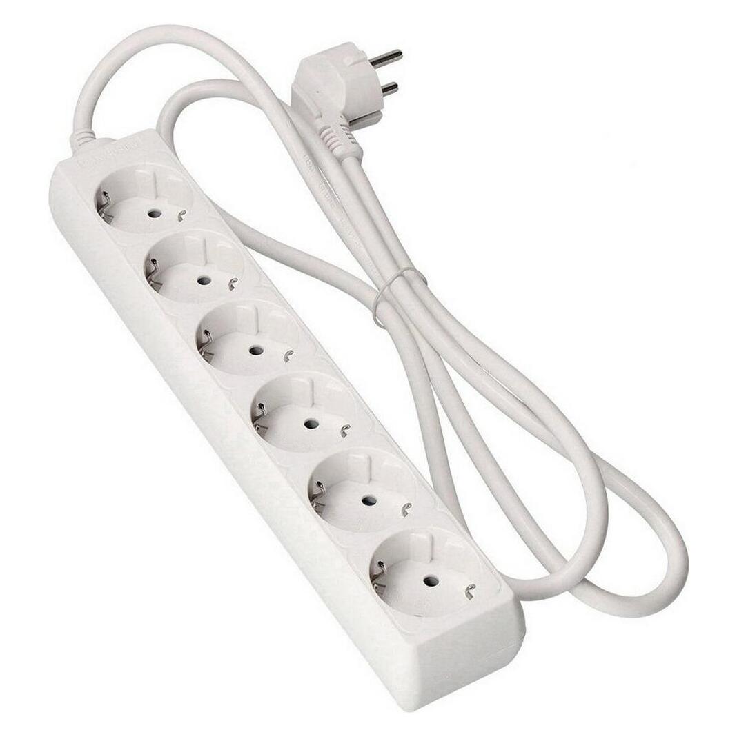 EDM Steckdosenleiste mit 6 Steckdosen ohne Schalter 41036 Schuko (3 m) (6x, CEE 7/4, 3 m) (45273330)