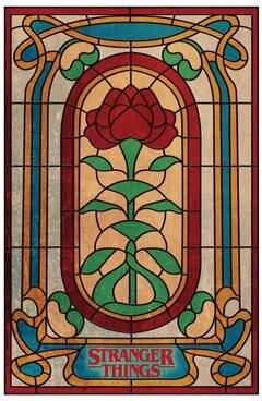 Stranger Things Creel House Rose Window Xl Giant Peel and Stick Wall Decal by RoomMates