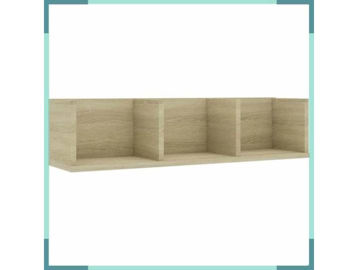 FHE Étagère murale à CD sonoma - Bois d'ingénierie - Rangement - Intérieur - Chêne - 75x18x18 cm