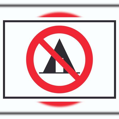 HB-Druck Zelten verboten Symbol Schild A1 (594x841mm)