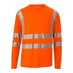 Warnschutz Longsleeve-Shirt "REFLECTIQ" UV-Schutz - M - warnorange