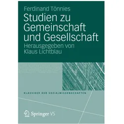 Studien zu Gemeinschaft und Gesellschaft, Fachbücher von Ferdinand Tönnies