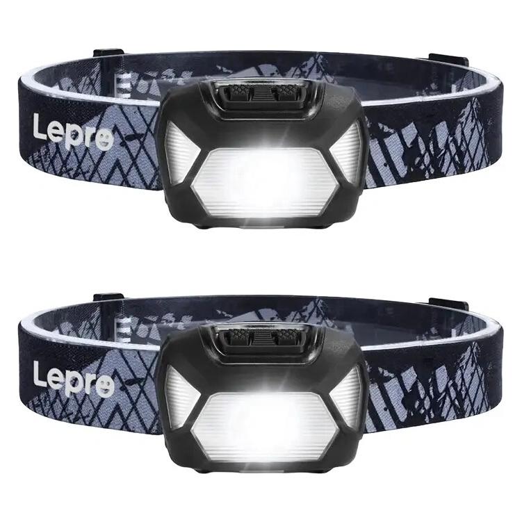 Alogy Stirnlampe (2er-Pack) - Wasserdichte LED-Stirnlampen (200 lm) (O320015-2)