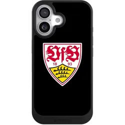 Nivocase Hülle für Apple iPhone 17 Handyhülle NIVOcore Case Schwarz Offizielles Lizenzprodukt VfB Stuttgart (Apple iPhone 17), Smartphone Hülle, Schwarz