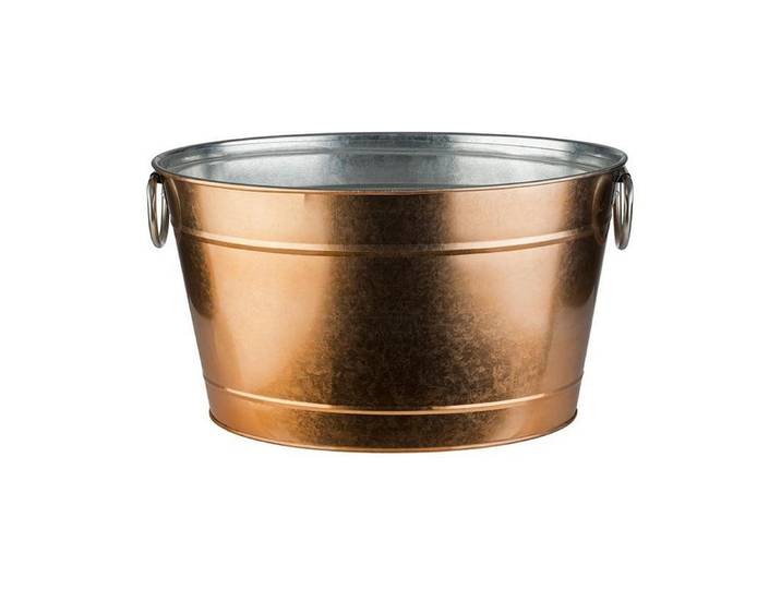 Outdoor-Flaschenkühler APS, gold (kupfer), B:28cm H:22cm T:40cm, Kunststoff, Metall, Eiskübel, Outdoor-Flaschenkühler