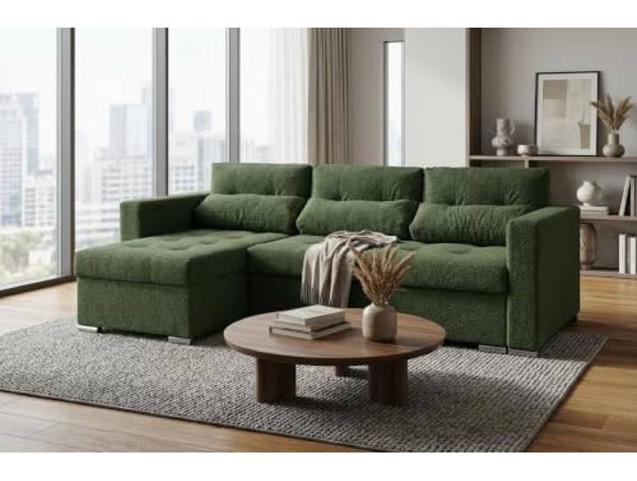 Family Meble Ecksofa Varius Angel mit Schlaffunktion und 2 Bettkästen, Ecke Links oder rechts montierbar – Variante Angelo Angel 12
