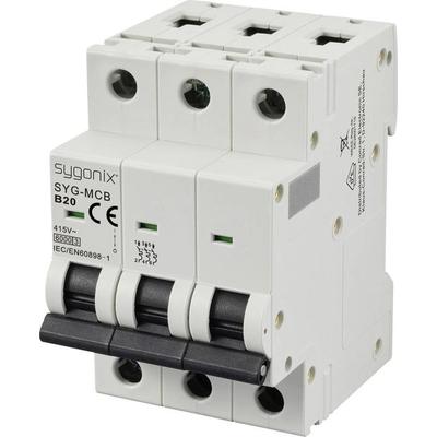 Sygonix SY-6440996 SYG-MCB 3P/B20/6KA Leitungsschutzschalter 3polig 20A 415 V/AC