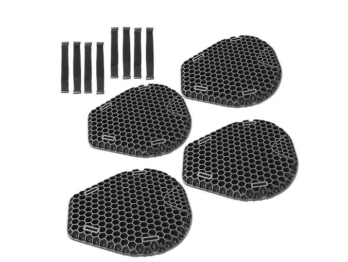 Tourtecs Sitzbank 4er-Set Motorrad Sitzkissen Gel TPE / Gelkissen M AC2 schwarz