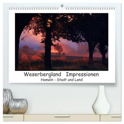 Weserbergland Impressionen (hochwertiger Premium Wandkalender 2027 DIN A2 quer), Kunstdruck in Hochglanz