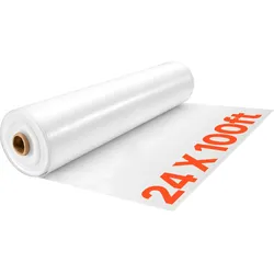 VEVOR Gewächshausfolie 7,3x30,5m Polyethylenfolie 0,132–0,143mm Tunnelfolie, für Landwirtschaft Gartenbau & Freilandpflanzen, Wasser- Sonnen- Frost- Wind- & Staubbeständig, Lichtdurchlässig, Meterware