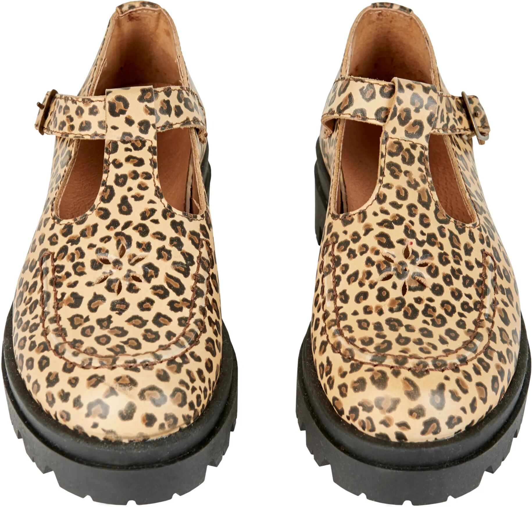 Emile et Ida Mocassins Cuir Léopard Camel 31
