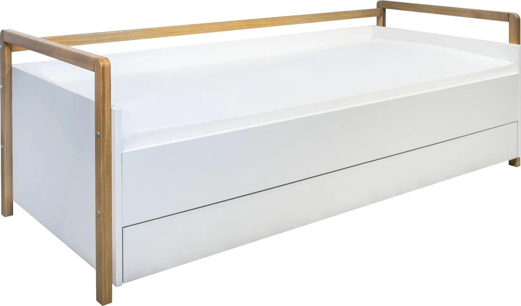 Weißes Kinderbett VICTOR mit Sideboard 80x180 cm - Ohne Matratze