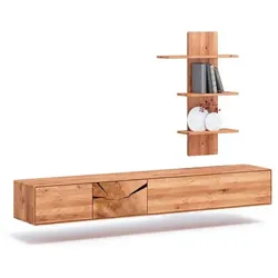 G+K Wohnwand Austin Holz Braun Wildeiche