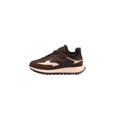 Sneaker LLOYD "STELLA L", Damen, Gr. 42, braun, Leder, gemustert, Schuhe Sneaker, mit Warmfutter