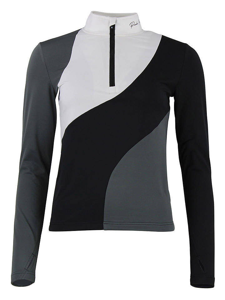 Peak Mountain Funktionslongsleeve "Aramis" in Schwarz/ Grau/ Weiß - M