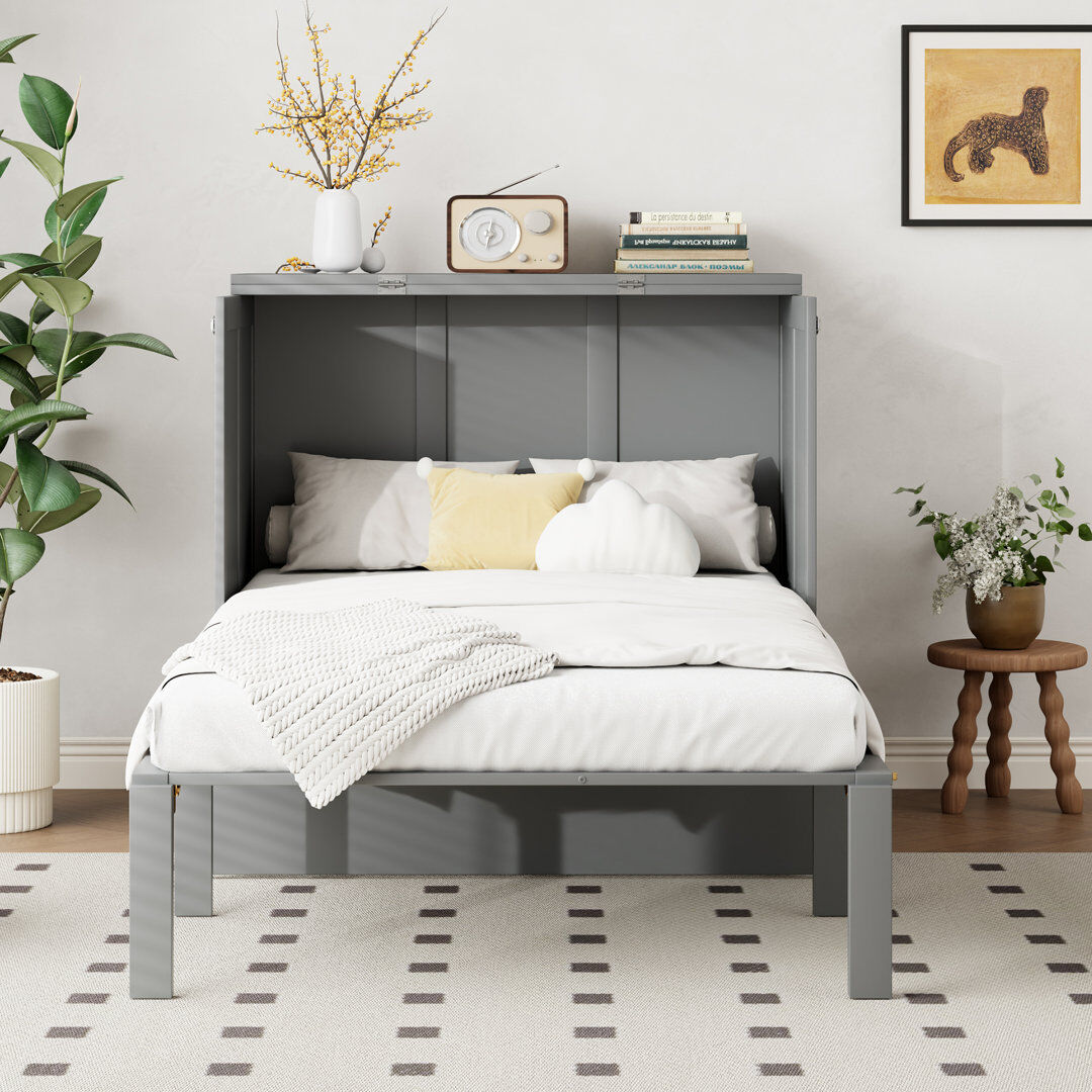 Ebern Designs Murphy Bed Grey European Single (90 x 200 cm)