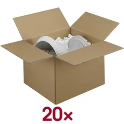 Nestler 20er-Pack Wellpapp-Faltkartons 2-wellig 49,3 x 41,3 x 34,8 cm braun