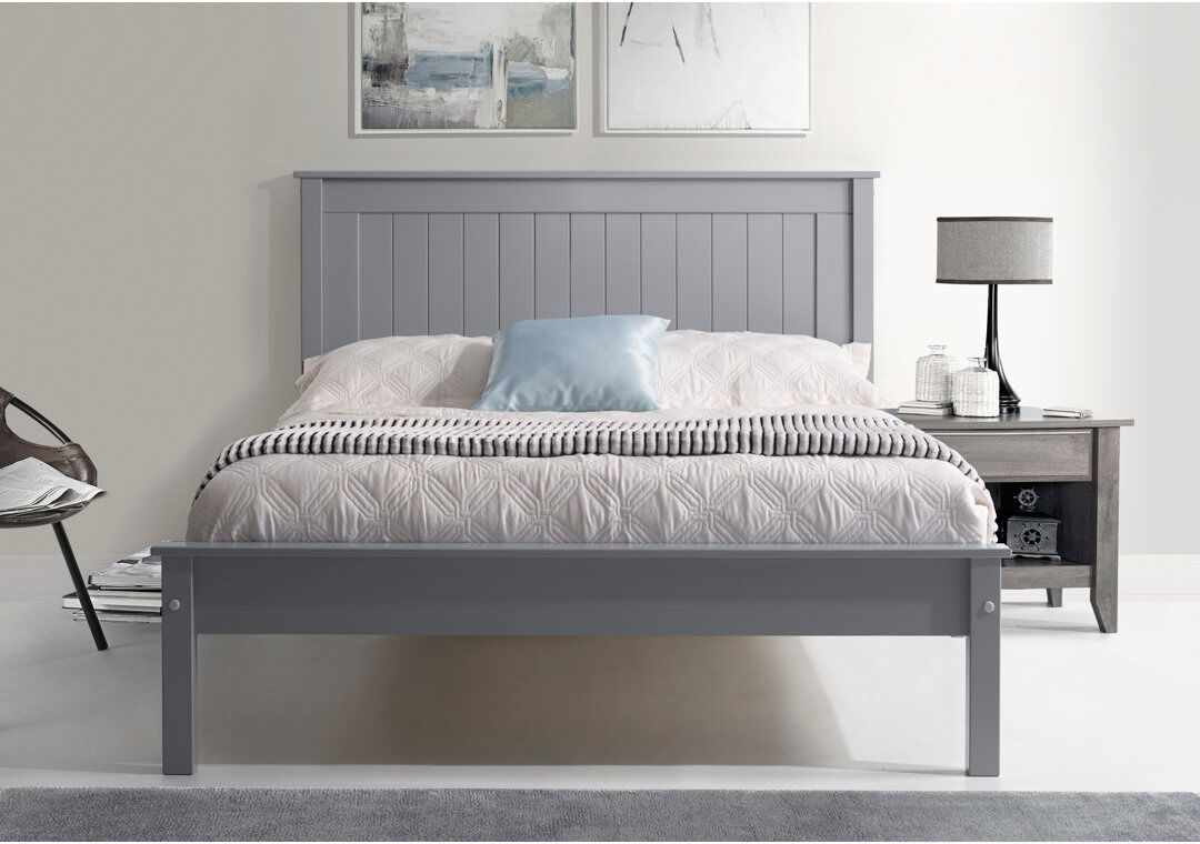 Three Posts Stockdale Bed Frame Grey Double (4'6)